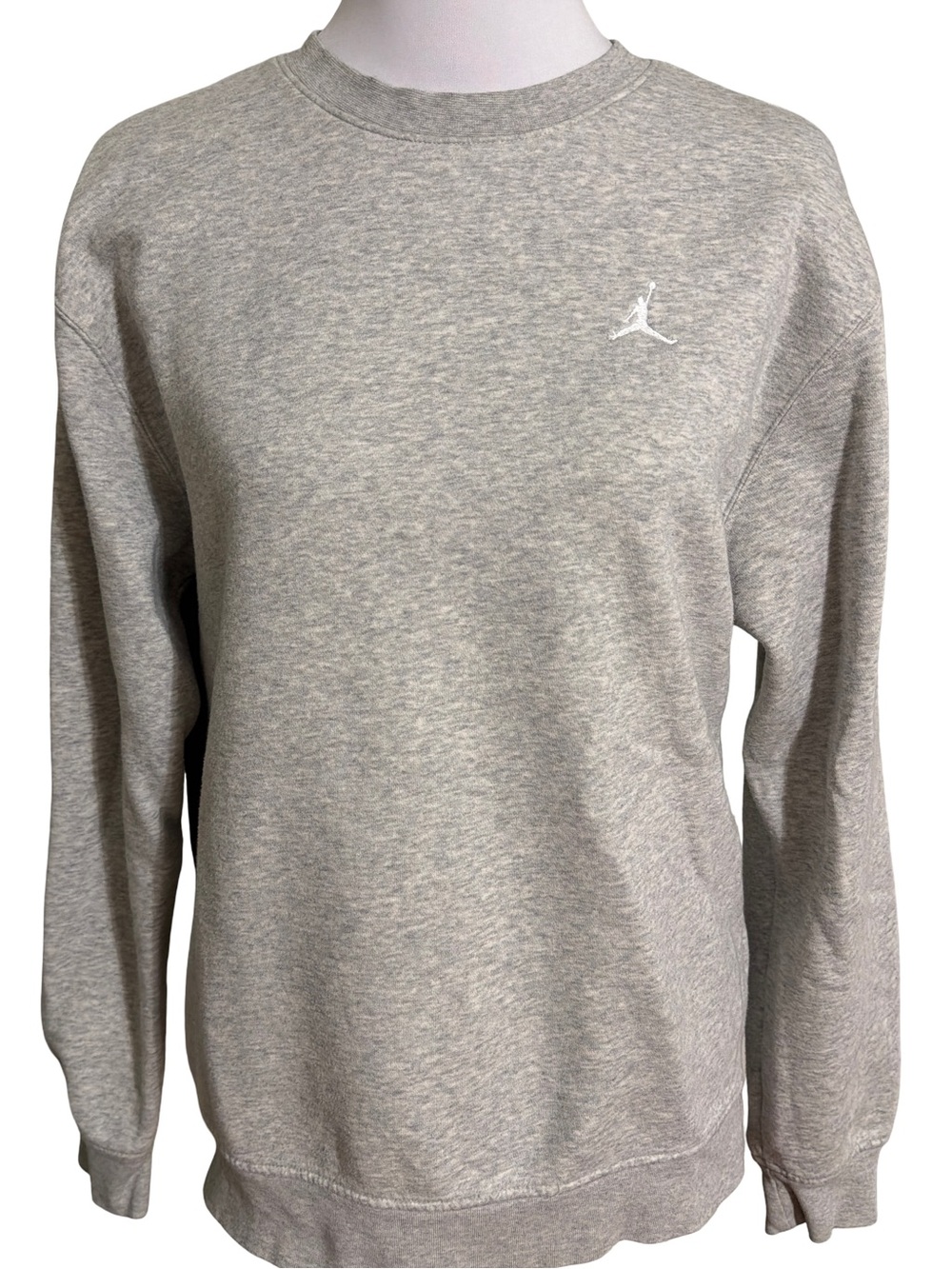 Jordan Women's Light Gray Crewneck Sweatshirt Large